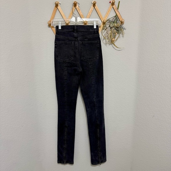 Reformation Jeans Camilla Erie Wash High Rise Back Seam & Ankle Zip Size 23 - Picture 6 of 12